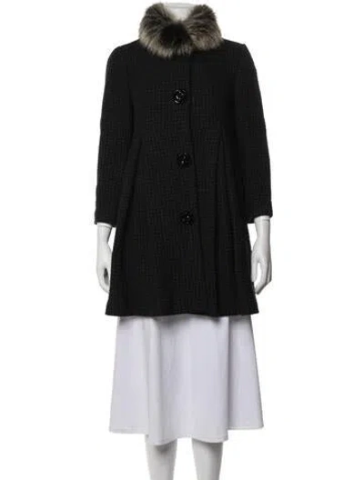 Pre-owned Fendi Vintage Virgin Wool Jacket In Black