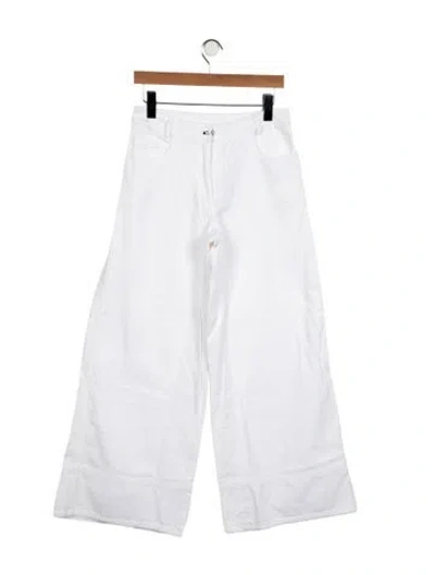 Pre-owned Fendi Vintage Wide Leg Jeans In White