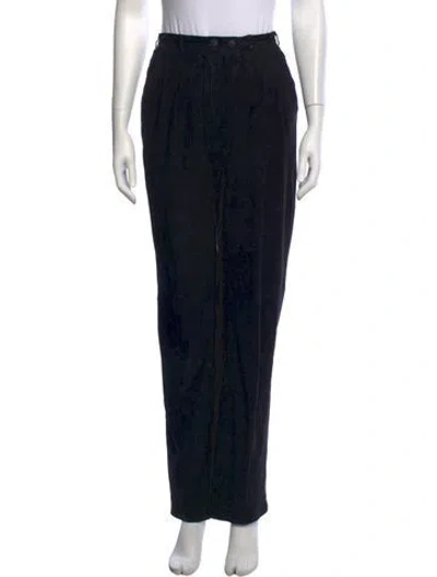 Pre-owned Fendi Vintage Wide Leg Pants In Black