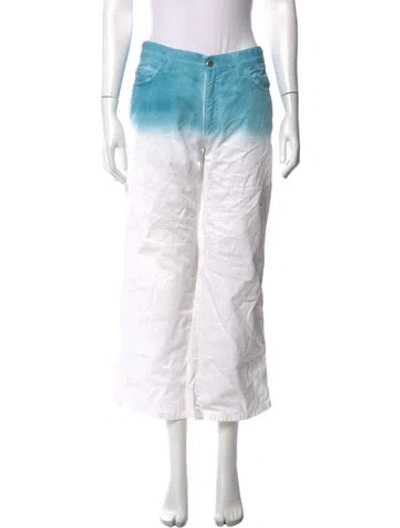 Pre-owned Fendi Vintage Wide Leg Pants In White