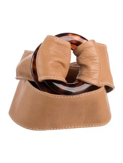 Pre-owned Fendi Vintage Wide Waist Belt In Brown