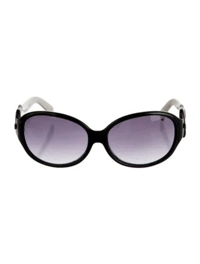 Pre-owned Fendi Vintage Zucca Ff Logo Sunglasses In Black