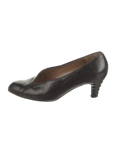 Pre-owned Fendi Vintage Zucchino Ff Logo Pumps In Multi