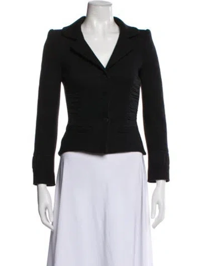 Pre-owned Fendi Virgin Wool Blazer In Black