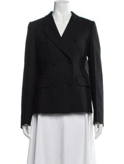 Pre-owned Fendi Virgin Wool Blazer In Black