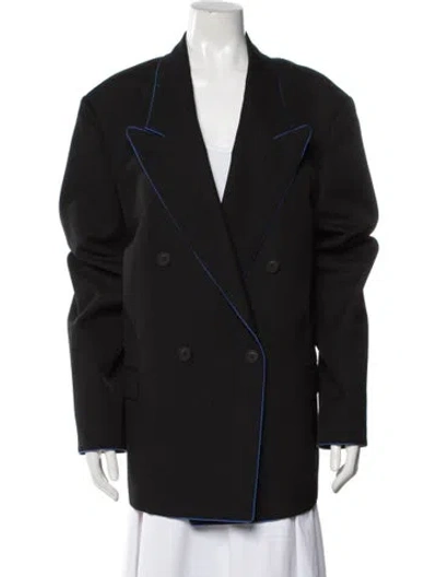 Pre-owned Fendi Virgin Wool Blazer In Black