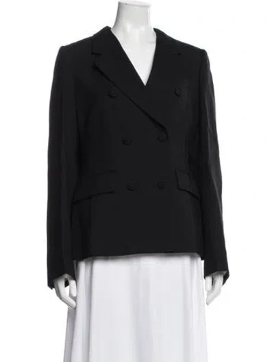 Pre-owned Fendi Virgin Wool Blazer In Black