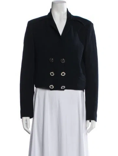 Pre-owned Fendi Virgin Wool Blazer In Blue