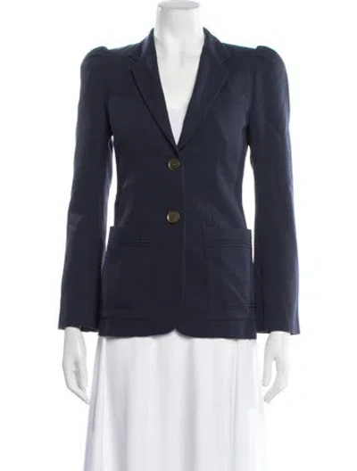 Pre-owned Fendi Virgin Wool Blazer In Blue