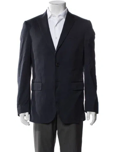 Pre-owned Fendi Virgin Wool Blazer In Blue