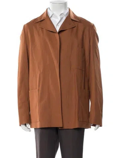 Pre-owned Fendi Virgin Wool Blazer In Brown