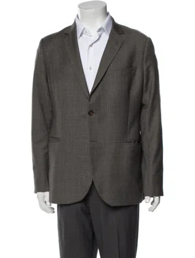 Pre-owned Fendi Virgin Wool Blazer In Gray