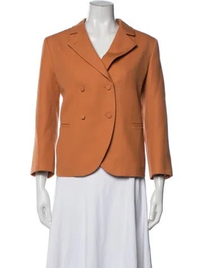 Pre-owned Fendi Virgin Wool Blazer In Orange
