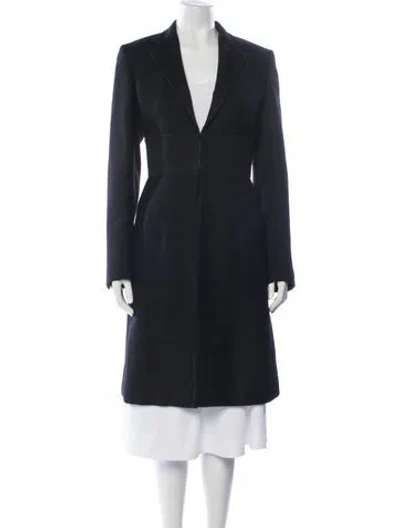 Pre-owned Fendi Virgin Wool Coat In Black
