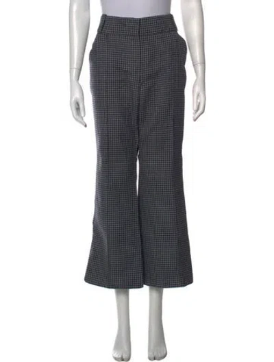Pre-owned Fendi Virgin Wool Flared Pants In Blue