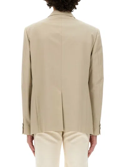 Fendi Virgin Wool Jacket In Neutral
