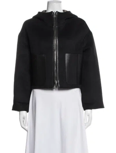 Pre-owned Fendi Virgin Wool Jacket In Black