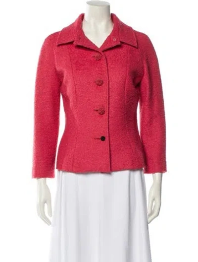 Pre-owned Fendi Virgin Wool Jacket In Red