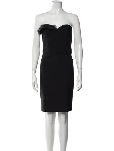 Pre-owned Fendi Virgin Wool Knee-length Dress W/ Tags In Black