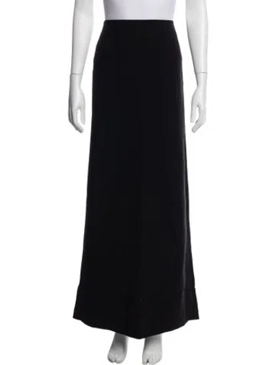 Pre-owned Fendi Virgin Wool Long Skirt In Blue