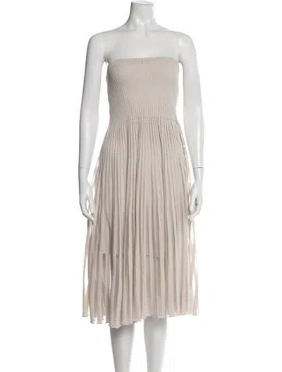 Pre-owned Fendi Virgin Wool Midi Length Skirt