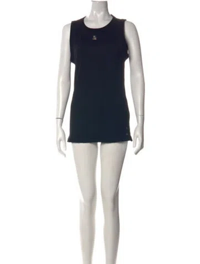 Pre-owned Fendi Virgin Wool Mini Dress In Black