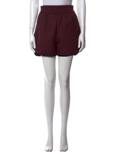 Pre-owned Fendi Virgin Wool Mini Shorts In Black