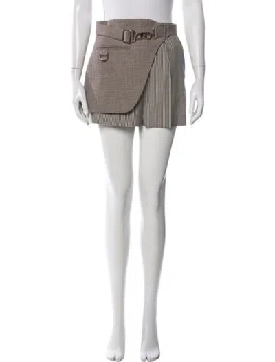Pre-owned Fendi Virgin Wool Mini Shorts In Neutral