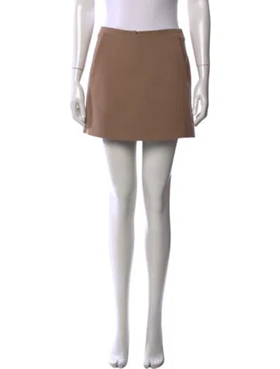 Pre-owned Fendi Virgin Wool Mini Shorts In Neutrals