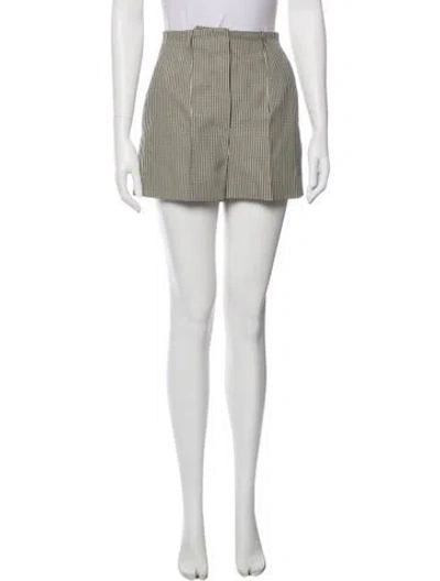 Pre-owned Fendi Virgin Wool Mini Shorts W/ Tags In Neutral