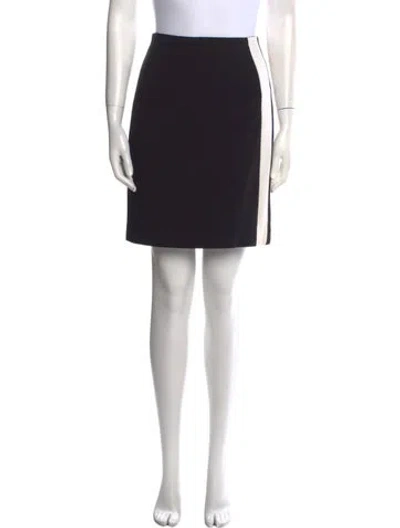 Pre-owned Fendi Virgin Wool Mini Skirt In Black