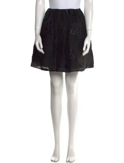 Pre-owned Fendi Virgin Wool Mini Skirt In Black