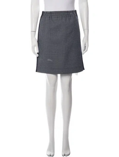 Pre-owned Fendi Virgin Wool Mini Skirt In Blue