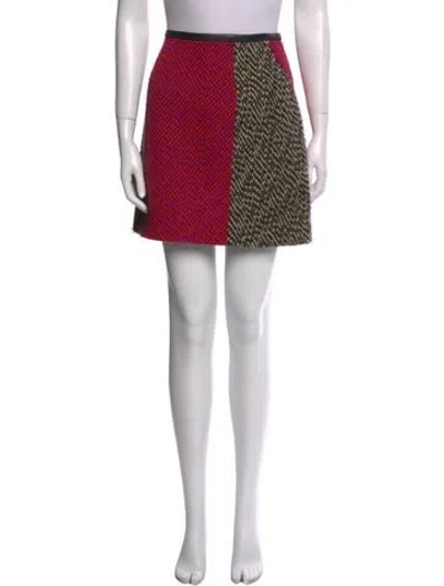 Pre-owned Fendi Virgin Wool Mini Skirt In Brown