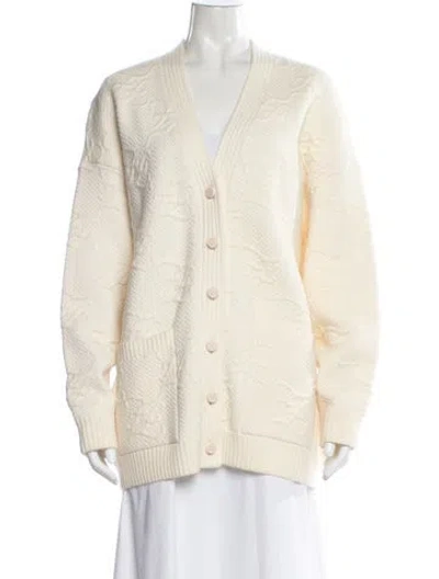 Pre-owned Fendi Virgin Wool Patterned Jacket In Neutral