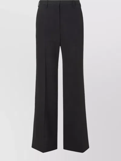 Fendi Virgin Wool Regular-fit Suit Trousers In Black