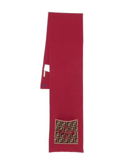 Fendi Virgin Wool Scarf In Red