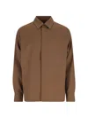 Fendi Virgin Wool Shirt In Brown