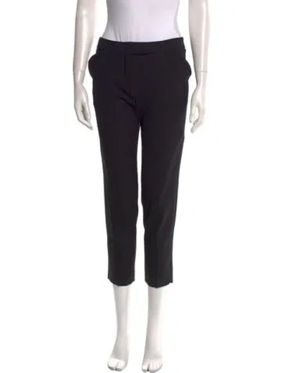 Pre-owned Fendi Virgin Wool Skinny Leg Pants In Black