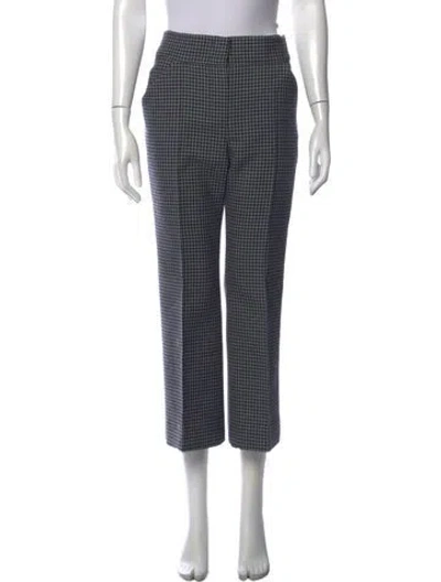 Pre-owned Fendi Virgin Wool Straight Leg Pants In Grey