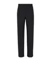 Fendi Virgin-wool Tapered Trousers In Black