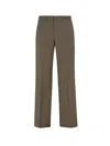 FENDI VIRGIN WOOL TROUSER WITH ICONIC LABEL