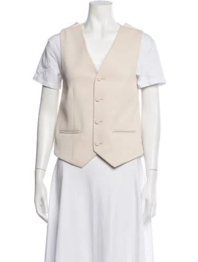 Pre-owned Fendi Virgin Wool Vest In Neutrals