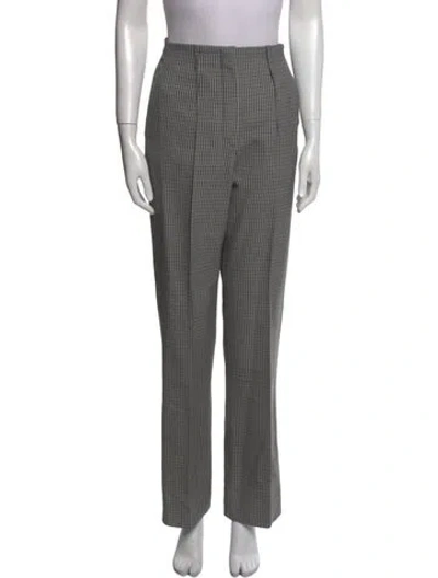 Pre-owned Fendi Virgin Wool Wide Leg Pants W/ Tags In Black