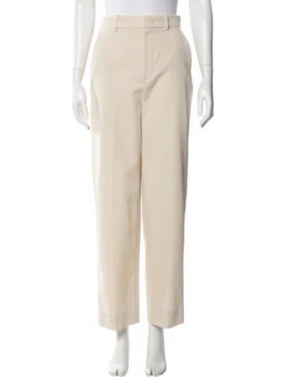 Pre-owned Fendi Virgin Wool Wide Leg Pants W/ Tags In Neutral