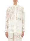 Fendi White Viscose Blend Shirt In Neutral