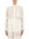 Fendi White Viscose Blend Shirt In Neutral