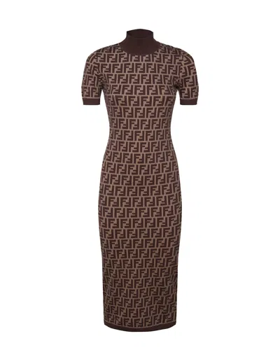 FENDI VISCOSE BLEND KNIT DRESS