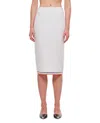Fendi Motif-print Pencil Skirt In White