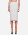 Fendi Motif-print Pencil Skirt In White